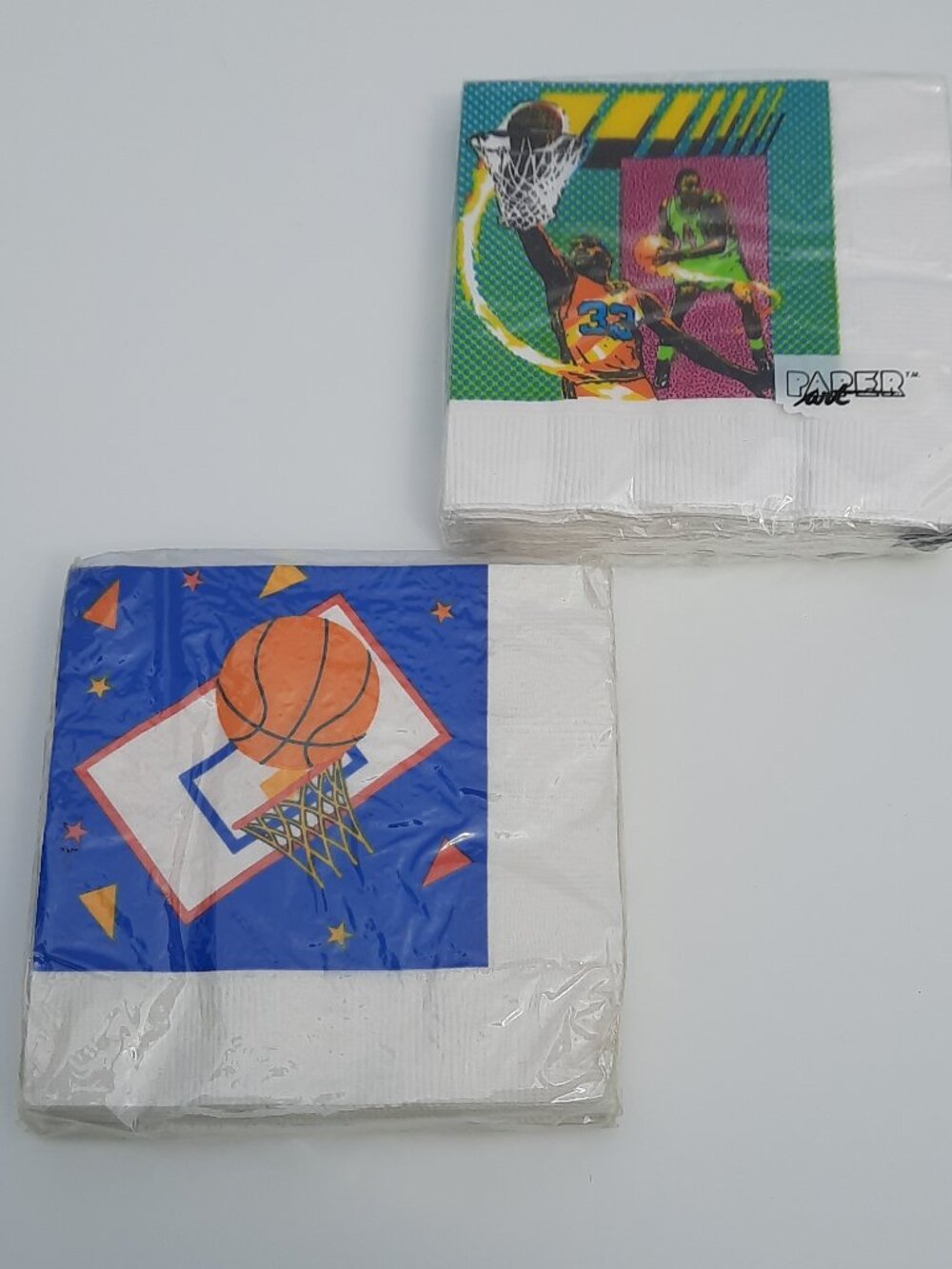 Vintage Basketball Party Napkins Lot of 2 Sports Mania Amscan Paper Art NOS